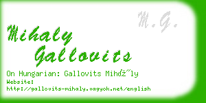 mihaly gallovits business card